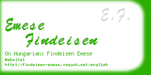 emese findeisen business card